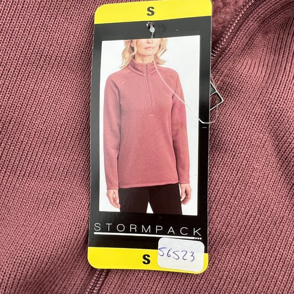 Storm Pack Womens Long Sleeve Fleece Quarter Zip Pullover Sweater Pink Small NWT - Picture 7 of 10